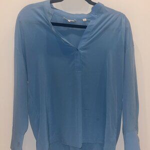 Vince Silk Blue Blouse